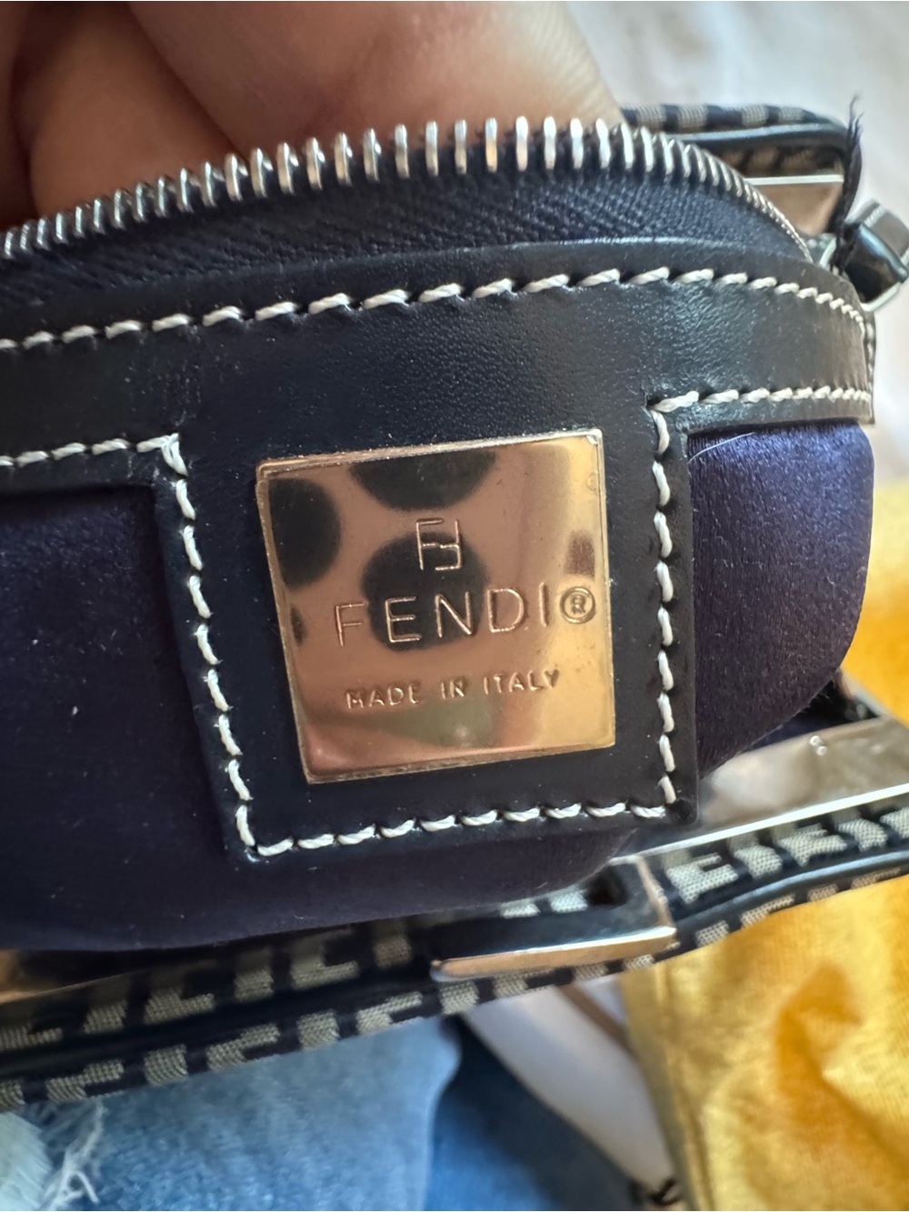 Fendi Black & Gray Zucca Shoulder Bag - Picture 12 of 14